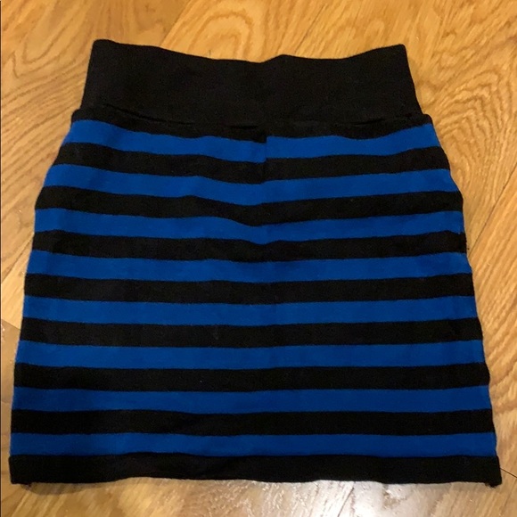 Forever 21 Dresses & Skirts - Soft blue and black striped Forever 21 skirt!